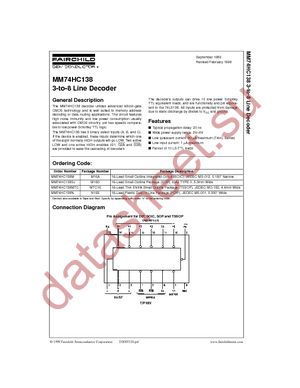 MM74HC138MTC datasheet  